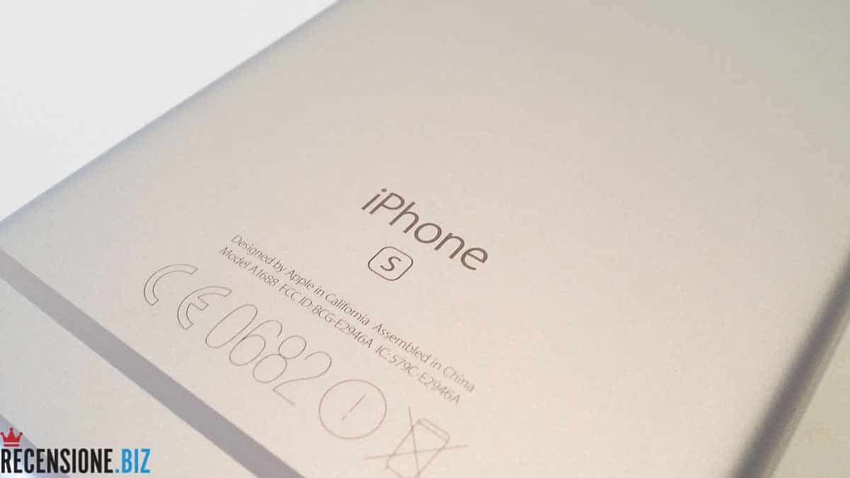Recensione Apple iPhone 6S - dettaglio logo